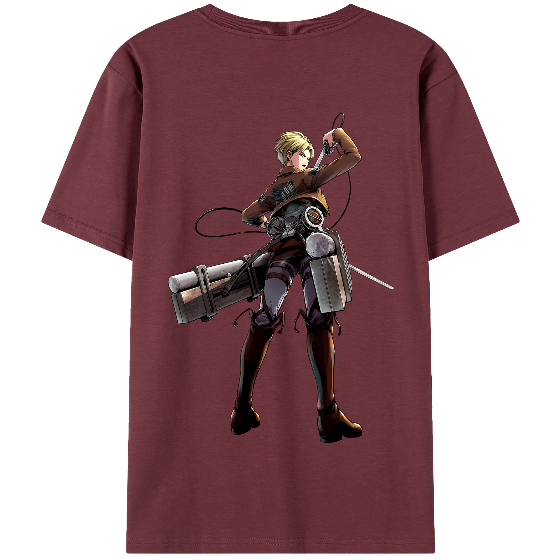 （画像用） 進撃の巨人 Attack on Titan 綿100％半袖Tシャツ（背面プリント）